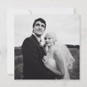 Art Nouveau Blush Butterfly Weduwfoto Bedankkaart (Achterkant)