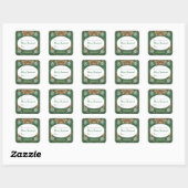 Art Nouveau Boeken (Kerst) Vierkante Sticker (Vel)