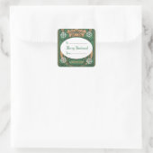 Art Nouveau Boeken (Kerst) Vierkante Sticker (Tas)