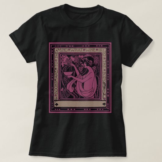 Art Nouveau Boekenplanken zijn voor de geest T-shirt (Design voorkant)