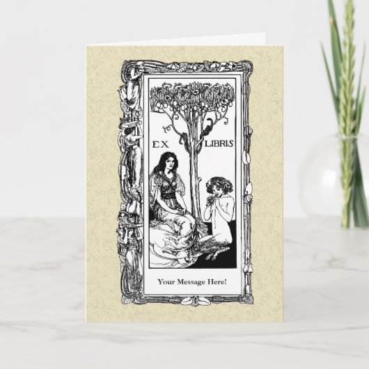Art Nouveau Boekplaat Kaart (Voorkant)
