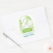 Art Nouveau Boekplaat Stickers (Envelop)