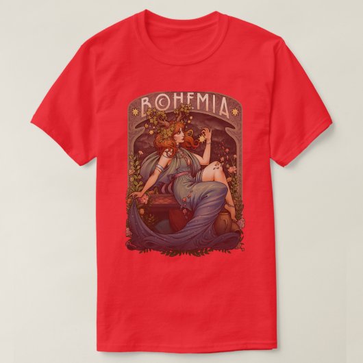 Art Nouveau BOHEMIA T-shirt (Design voorkant)