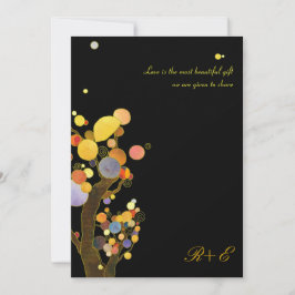 Art Nouveau Bomen Landelijk Huwelijk Kaart