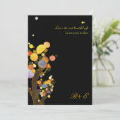 Art Nouveau Bomen Landelijk Huwelijk Kaart (Staand voorkant)