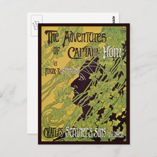 Art Nouveau Book, Kapitein Horn Adventures Briefkaart (Voorkant / Achterkant)
