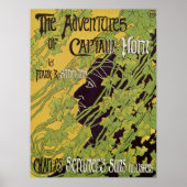  Art Nouveau Book, Kapitein Horn Adventures Poster (Voorkant)