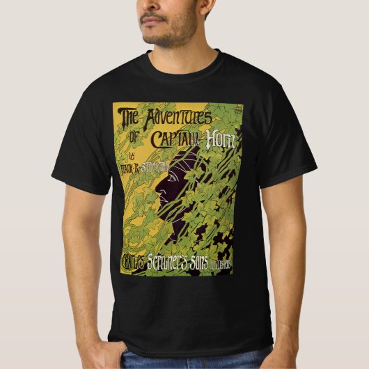  Art Nouveau Book, Kapitein Horn Adventures T-shirt (Voorkant)