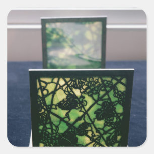 Art Nouveau bookends, Tiffany Studios, c.1894 Vierkante Sticker