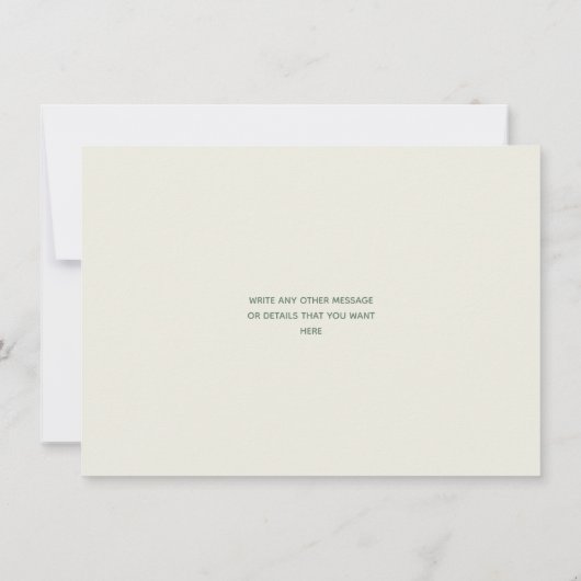 Art Nouveau Botanical, script Save The Date (Achterkant)