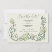 Art Nouveau Botanical,  script Save The Date (Voorkant)