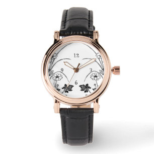 Art Nouveau Botanical Watch Horloge
