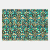 Art Nouveau Botanical Wrapping Paper Sheets Set (Voorkant 3)