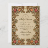 Art Nouveau Botanisch Baby shower Kaart (Voorkant)