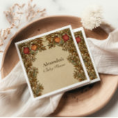 Art Nouveau Botanisch Baby shower Servet