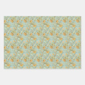 Art Nouveau Botanisch Behang – Mint Green Inpakpapier Vel (Voorkant)