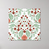 Art Nouveau Botanisch- bloemenschelp Canvas Afdruk (Voorkant)