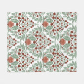Art Nouveau Botanisch- bloemenschelp Fleece Deken (Voorkant (Horizontaal))