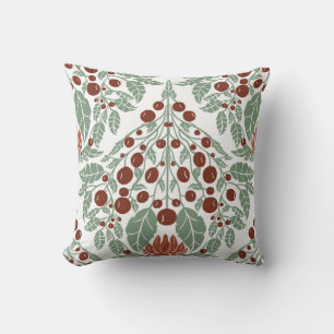 Art Nouveau Botanisch- bloemenschelp Kussen