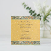 Art Nouveau Botanische Bloem Uitnodigingen voor he (Staand voorkant)