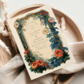 Art Nouveau Botanische bruiloft – Elegant Lijst Kaart