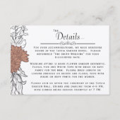 Art Nouveau Botanische Formele Bruiloft Details Informatiekaartje (Voorkant)