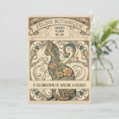 Art Nouveau Botanische Katachtige Sierkunst (Staand voorkant)