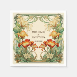 Art Nouveau Botanische Mucha Dank u Servet