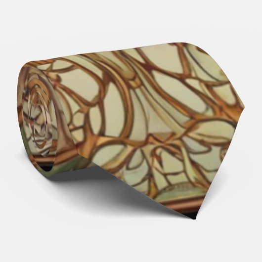  Art Nouveau botanische Stropdas (Opgerold)