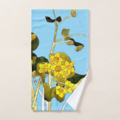 Art nouveau boterbloem bad handdoek (Handdoek)