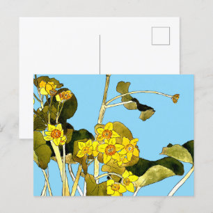 Art nouveau boterbloem briefkaart