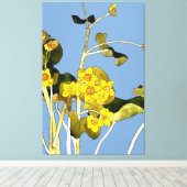 Art nouveau boterbloem canvas afdruk (Insitu (Houten vloer))