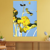 Art nouveau boterbloem canvas afdruk (Insitu (Woonkamer))