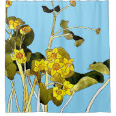 Art nouveau boterbloem douchegordijn (Voorkant)