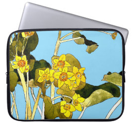 Art nouveau boterbloem laptop sleeve
