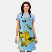 Art nouveau boterbloem schort (Gedragen)