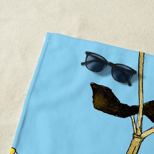 Art nouveau boterbloem strandlaken (In situ)