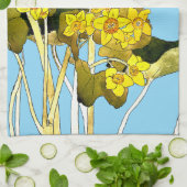 Art nouveau boterbloem theedoek (Gevouwen)