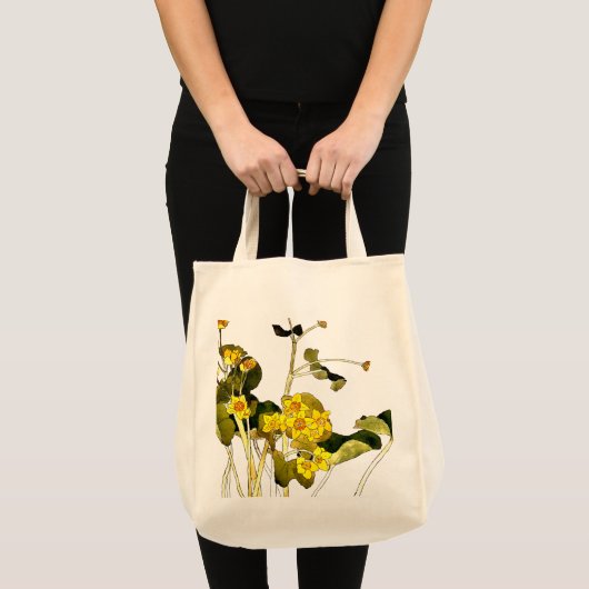 Art nouveau boterbloem tote bag (Voorkant (product))