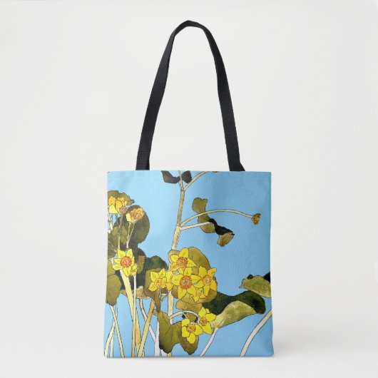 Art nouveau boterbloem tote bag (Voorkant)
