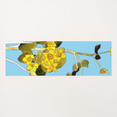 Art nouveau boterbloem yogamat (Achterkant (horizontaal))