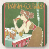  Art Nouveau Brasserie Fraikin-Courard Beer Bier Onderzetter (Voorkant)