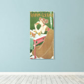 Art Nouveau Brasserie Fraikin-Courard Beer Canvas Afdruk (Insitu (Houten vloer))