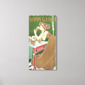 Art Nouveau Brasserie Fraikin-Courard Beer Canvas Afdruk (Voorkant)