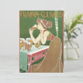 Art Nouveau Brasserie Fraikin-Courard Beer Kaart (Staand voorkant)