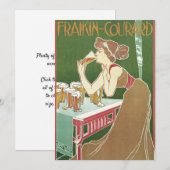  Art Nouveau Brasserie Fraikin-Courard Beer Kaart (Voorkant / Achterkant)