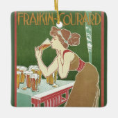  Art Nouveau Brasserie Fraikin-Courard Beer Keramisch Ornament (Voorkant)