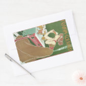 Art Nouveau Brasserie Fraikin-Courard Beer Rechthoekige Sticker (Envelop)