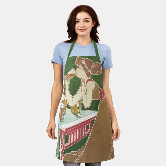  Art Nouveau Brasserie Fraikin-Courard Beer Schort (Gedragen)