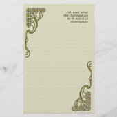 Art Nouveau Brevpapper C0404 Stationery Briefpapier (Voorkant)
